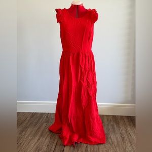 CeCe Vivid Red Sundress w/ Tie-Back
